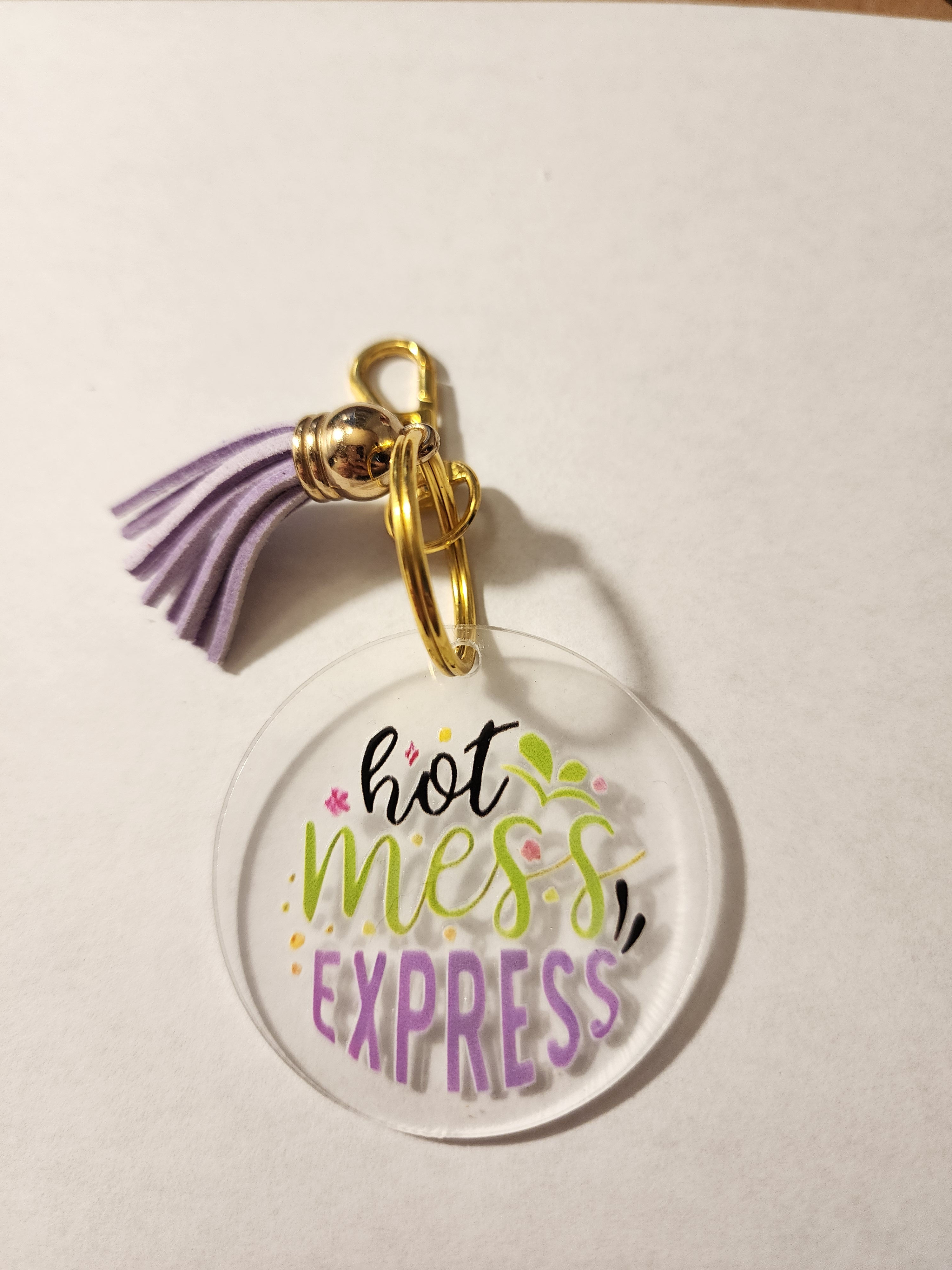 Purple and Gold Keychain with Tassel