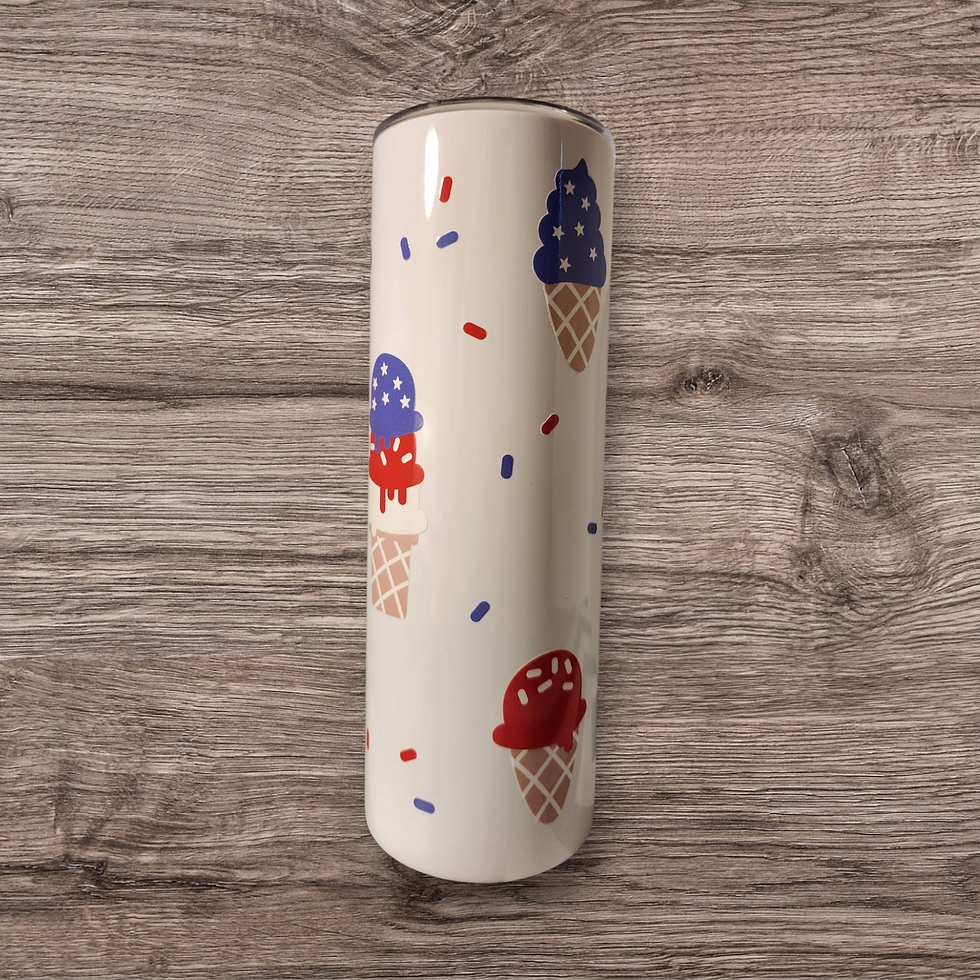 Thumbnail: Ice Cream Tumbler, 20 Oz Double Insulated, Handmade