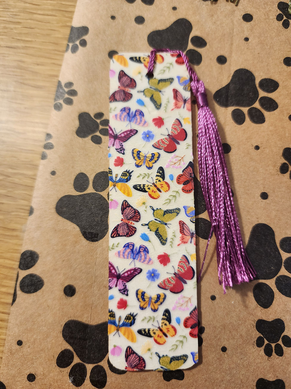 Thumbnail: Colorful Butterfly Bookmark with Tassel
