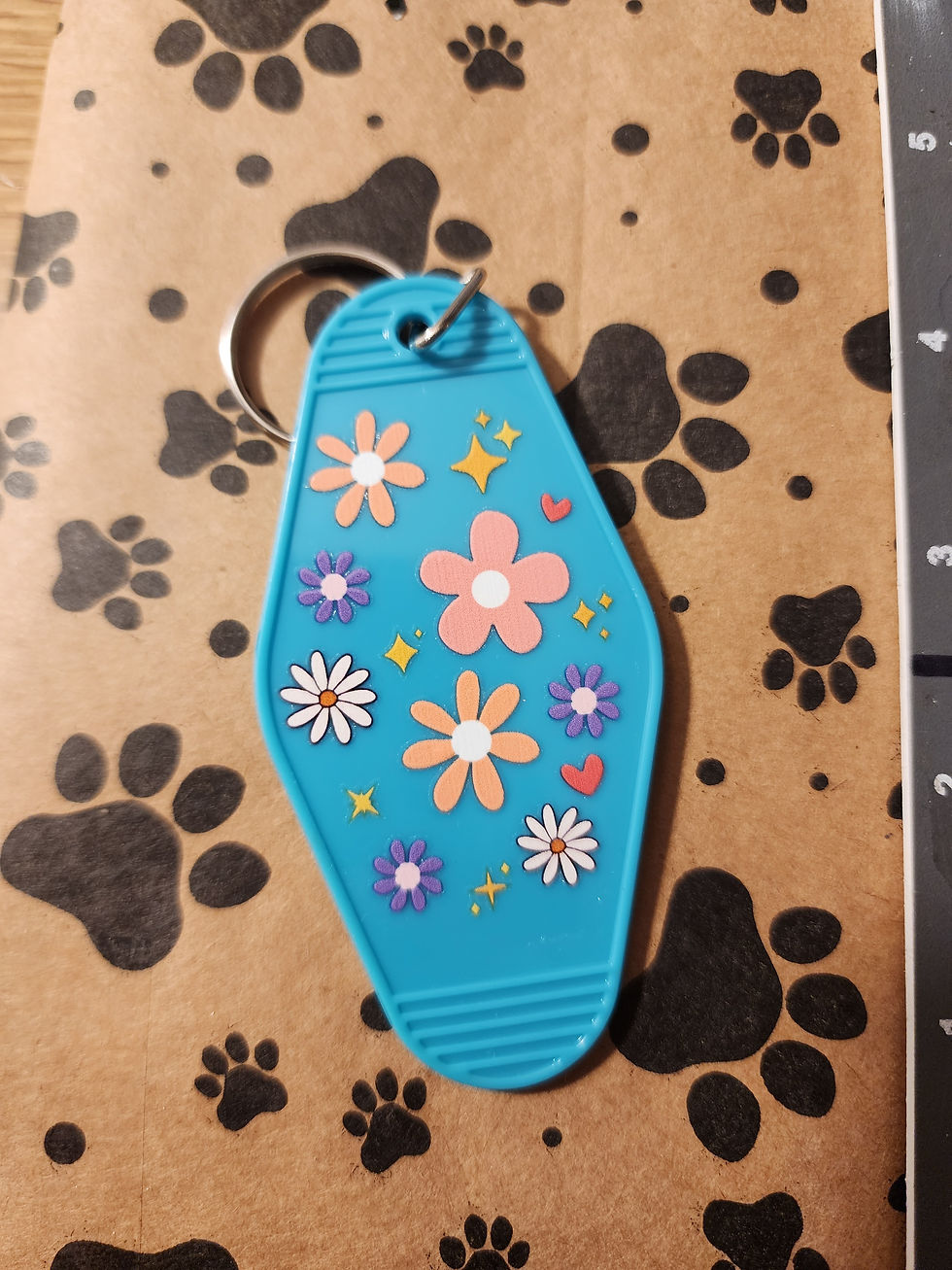 Thumbnail: Floral Teal Keychain