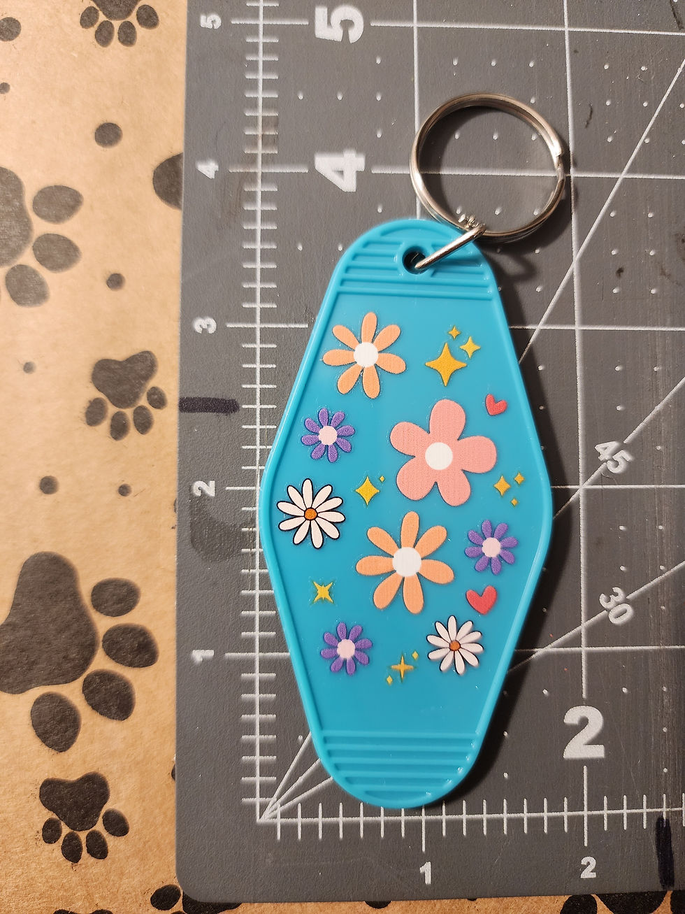 Thumbnail: Floral Teal Keychain