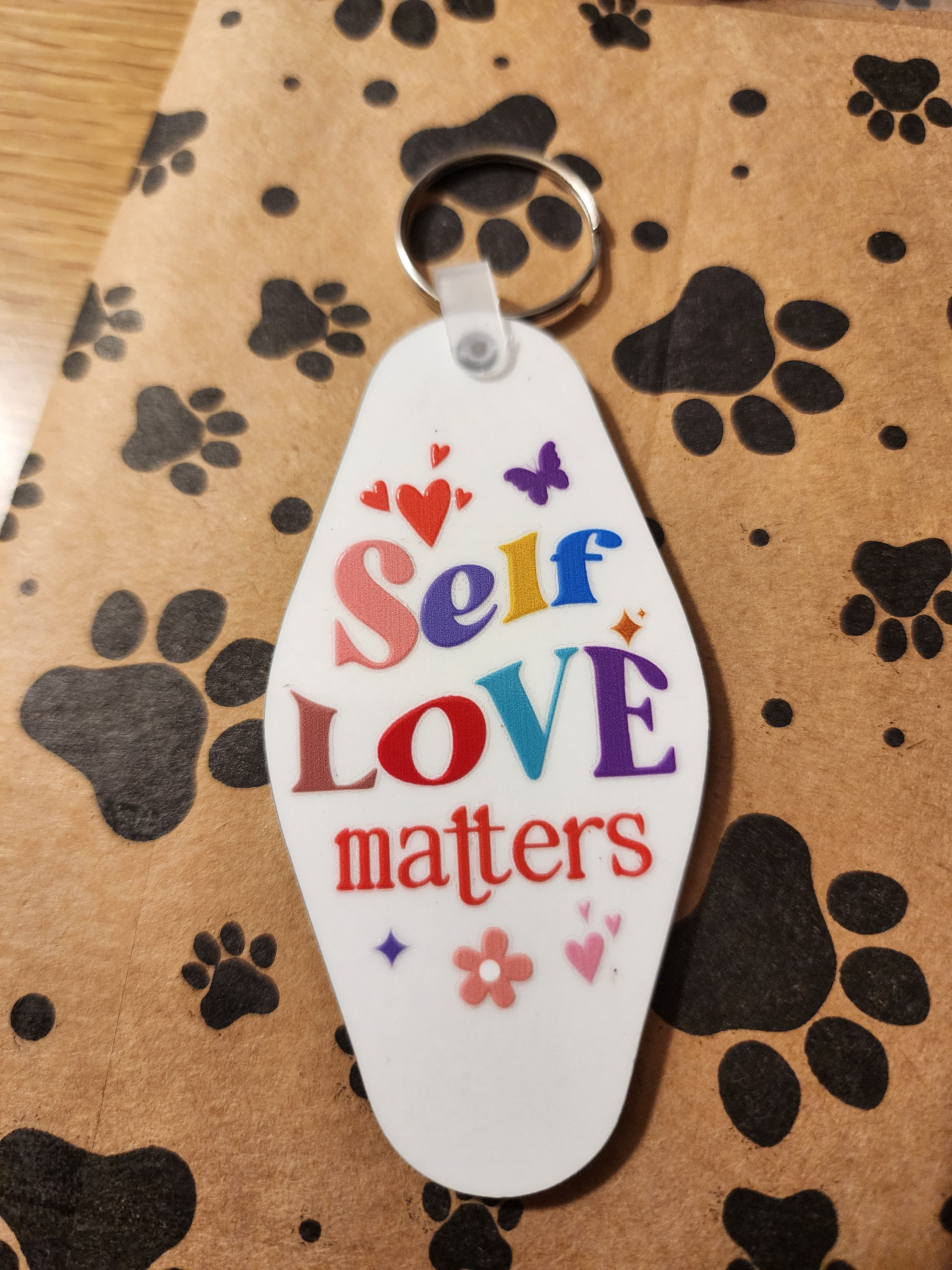 Colorful 'Self Love Matters' Keychain