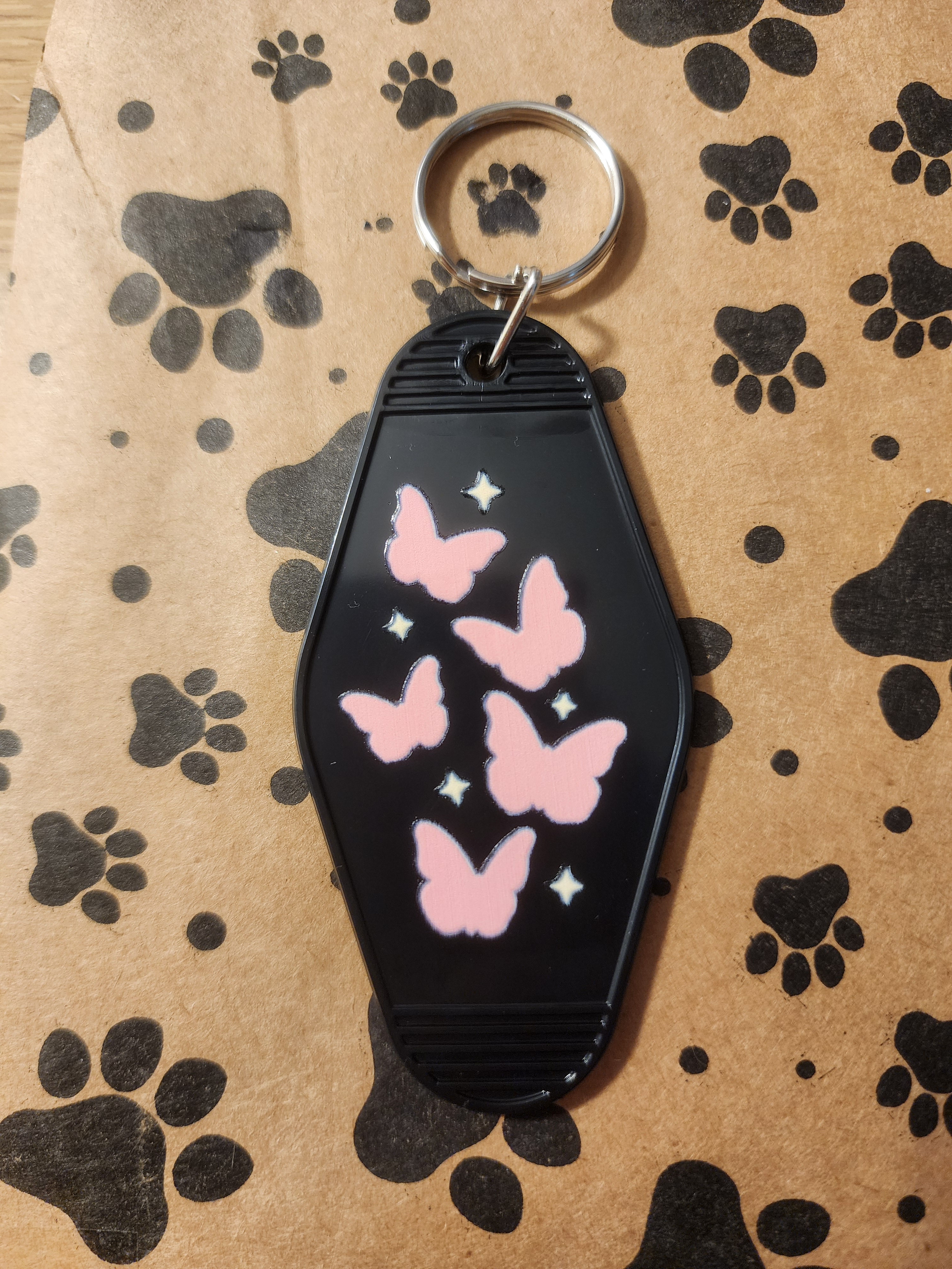 Butterfly Hotel Keychain