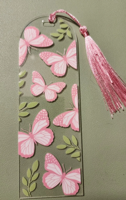 Pink Butterfly Tassel Bookmark - Women Accessories