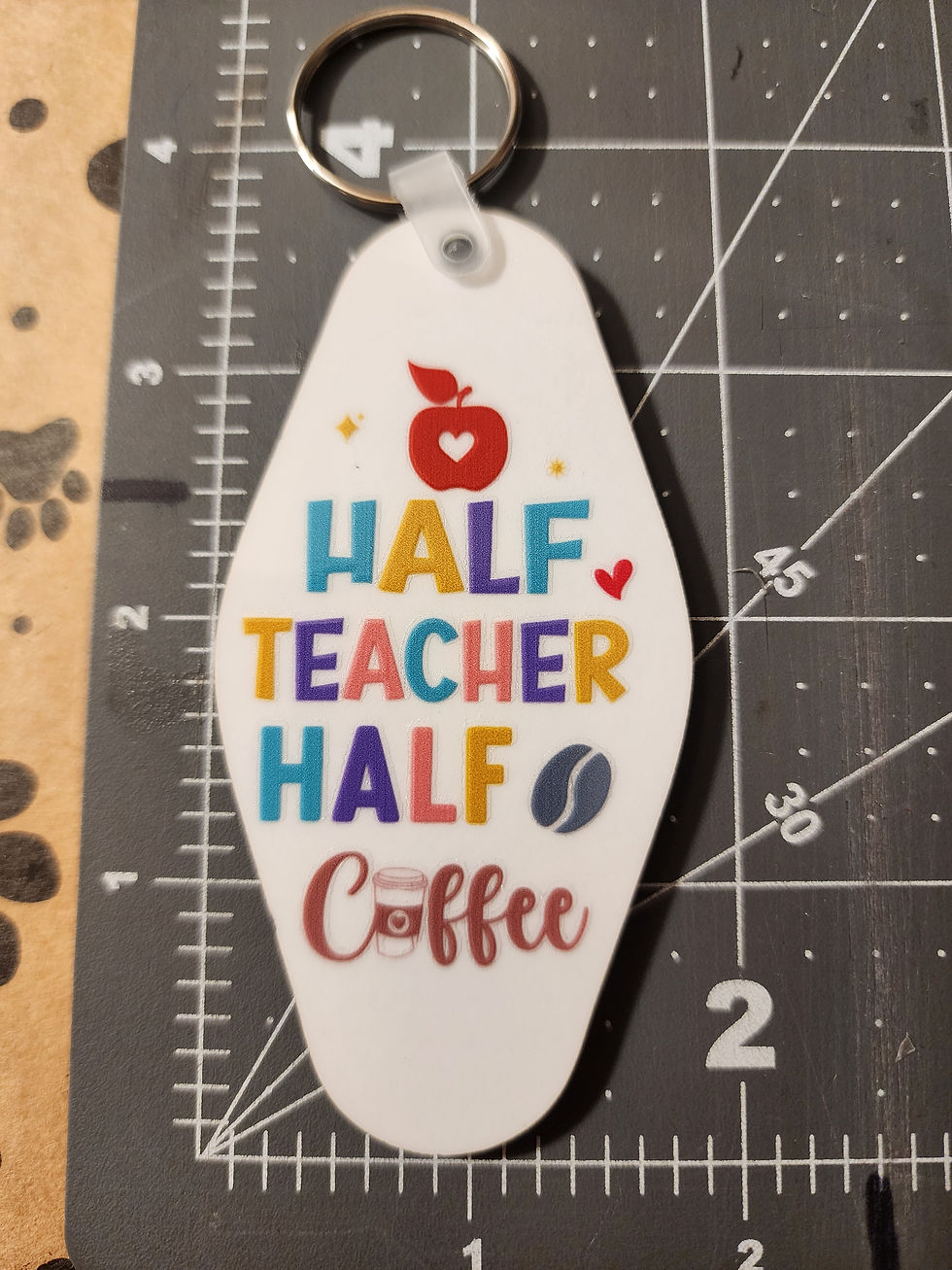 Thumbnail: Colorful Teacher Coffee Keychain