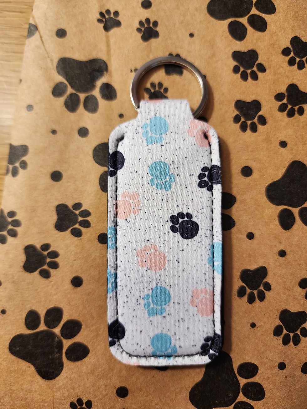Thumbnail: Paw Print Lipstick Keychain Holder