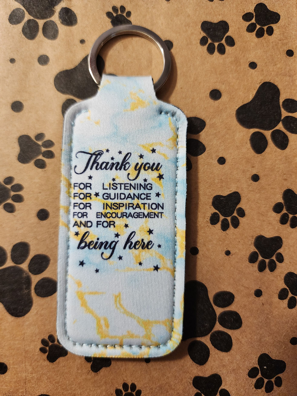 Thumbnail: Keychain Lip Balm Holder with Inspirational Message