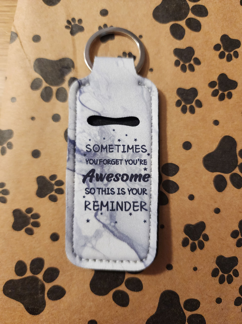 Thumbnail: Marble Print Lip Balm Holder Keychain