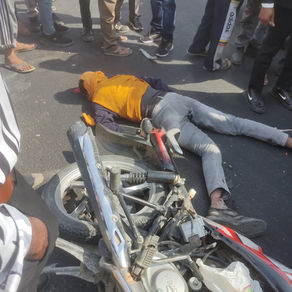 हाईवे पर टैंकर ने बाईक सवार को मारी टक्कर ,एक की मौत