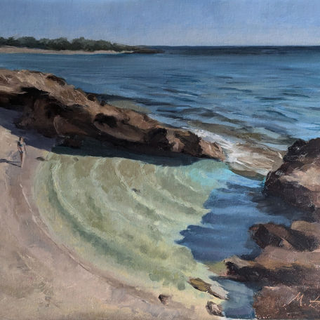 a shell-shaped beach in Taranto, Italy