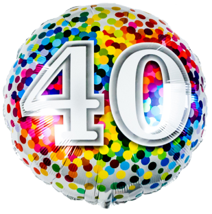 leeftijd ballon confetti 40