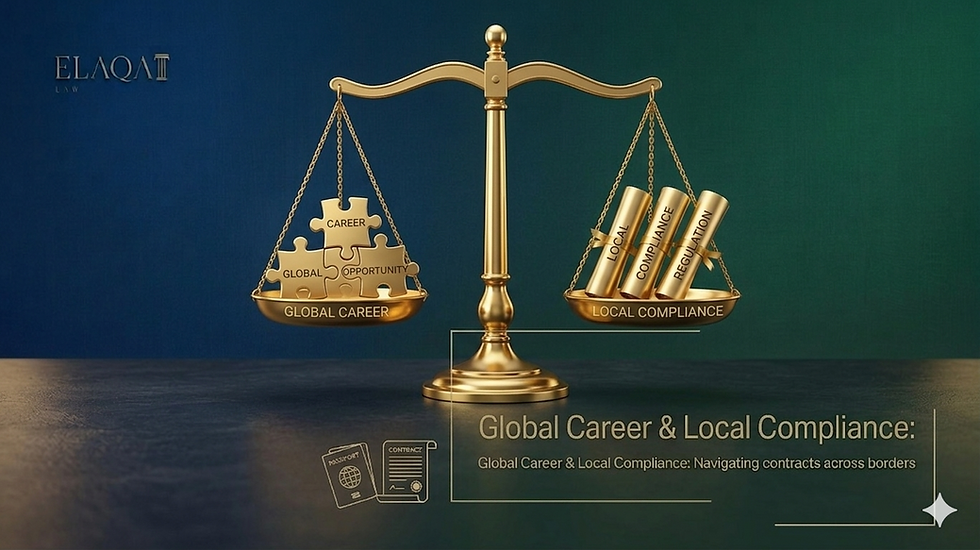 Why is it essential to review an employment contract before working abroad?