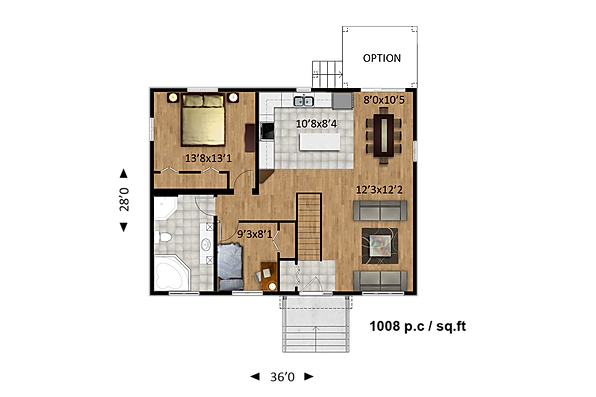 Maisons Rubix Emerald Floorplan version 1, maisons usinées, prefab homes, modular homes