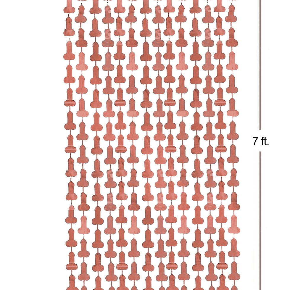 Glitterati Penis Metallic Foil Curtain 2