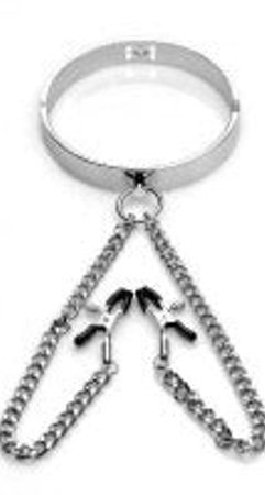 MI Slave Collar w/ Nipple Clamps *