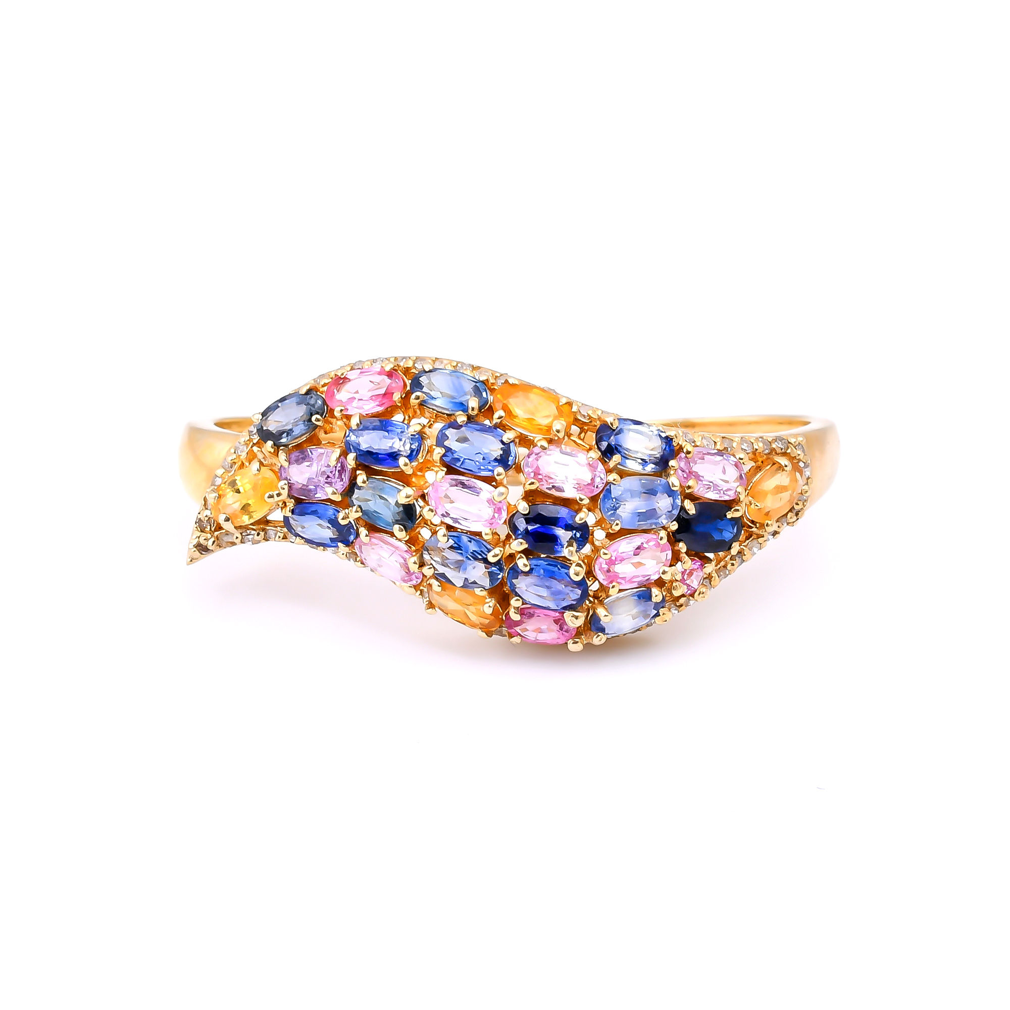 Multi Sapphires & Diamonds Ring
