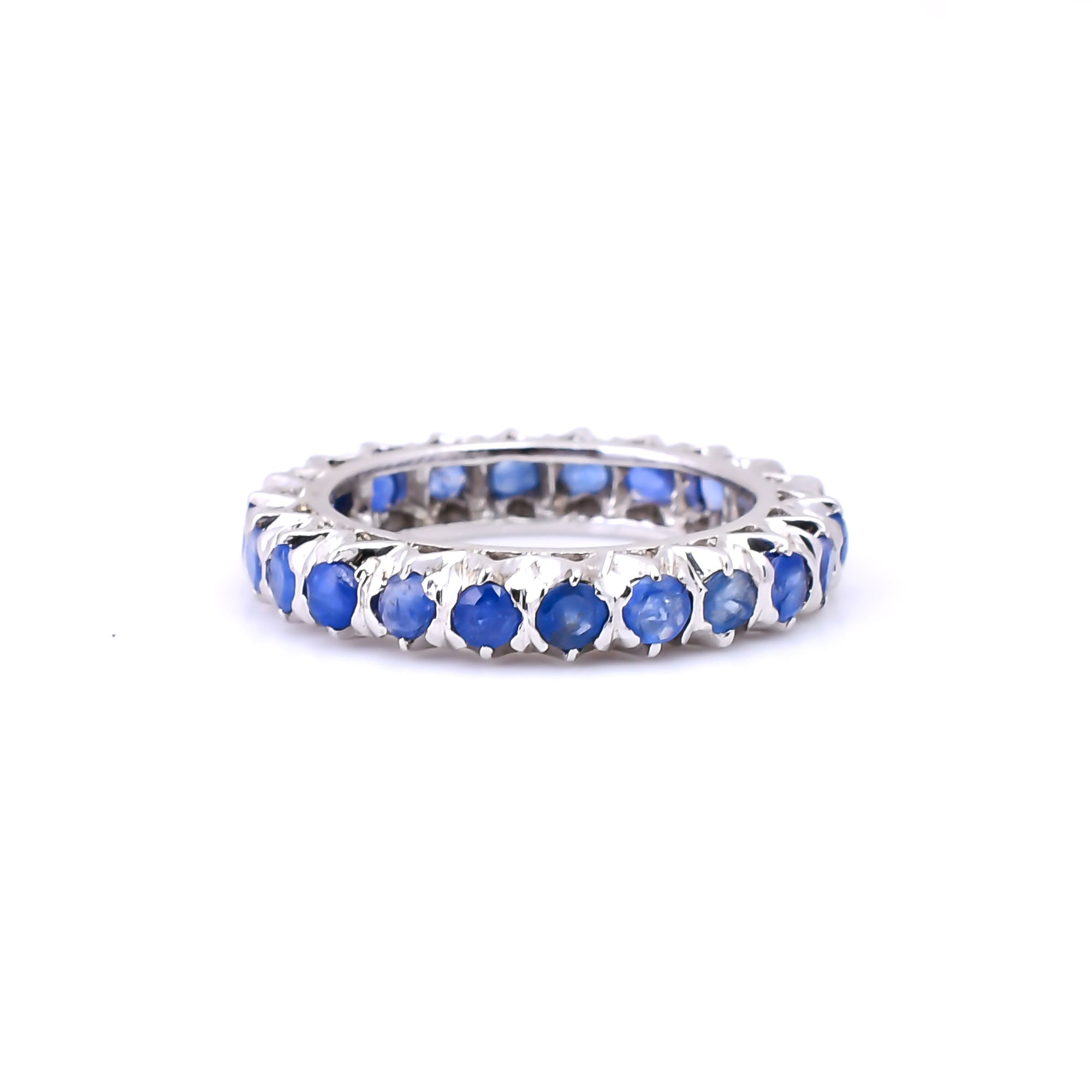 Blue Sapphires Eternity Band Ring