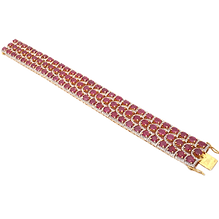 Ruby Diamond Statement Bracelet