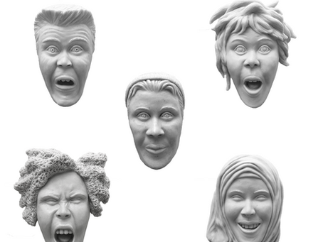 FROM SKULL TO SKINS - SKINS layers (portraits) casts Set A - mitach.works original editions.