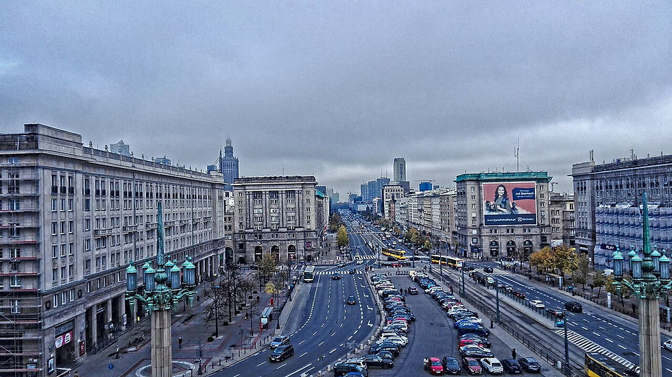 Marszałkowska Dzielnica Mieszkaniowa — socrealistyczna architektura w centrum Warszawy, plac Konstytucji