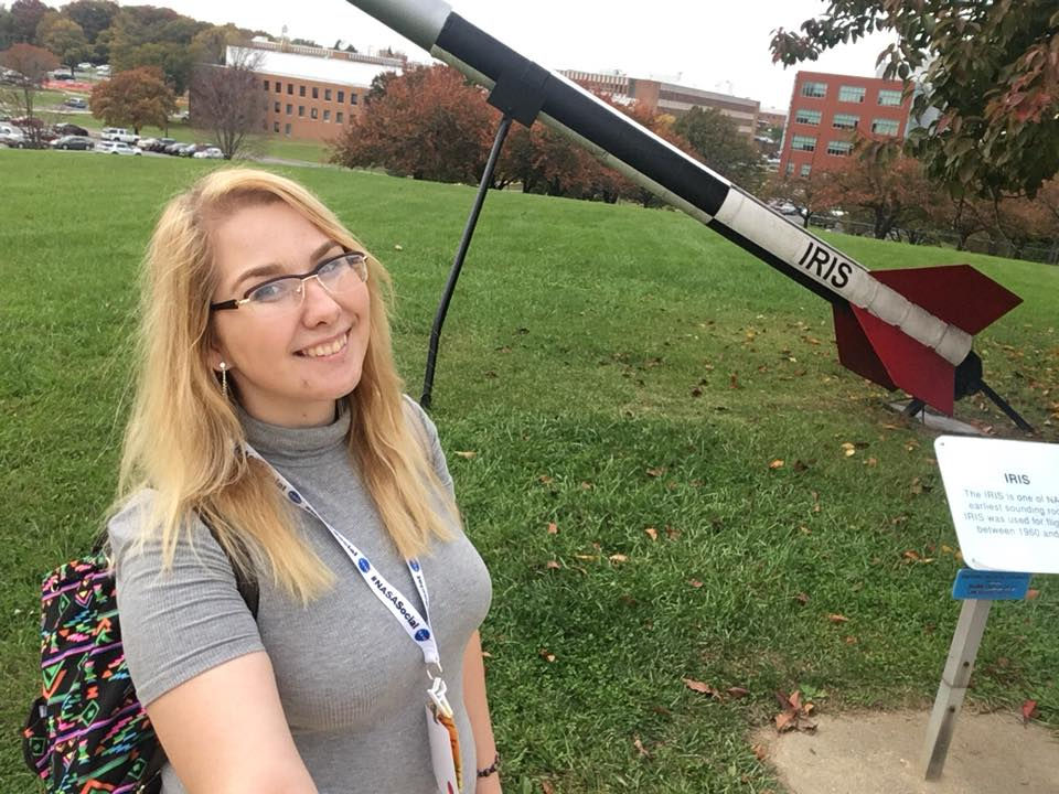 Me in front of the IRIS rocket!