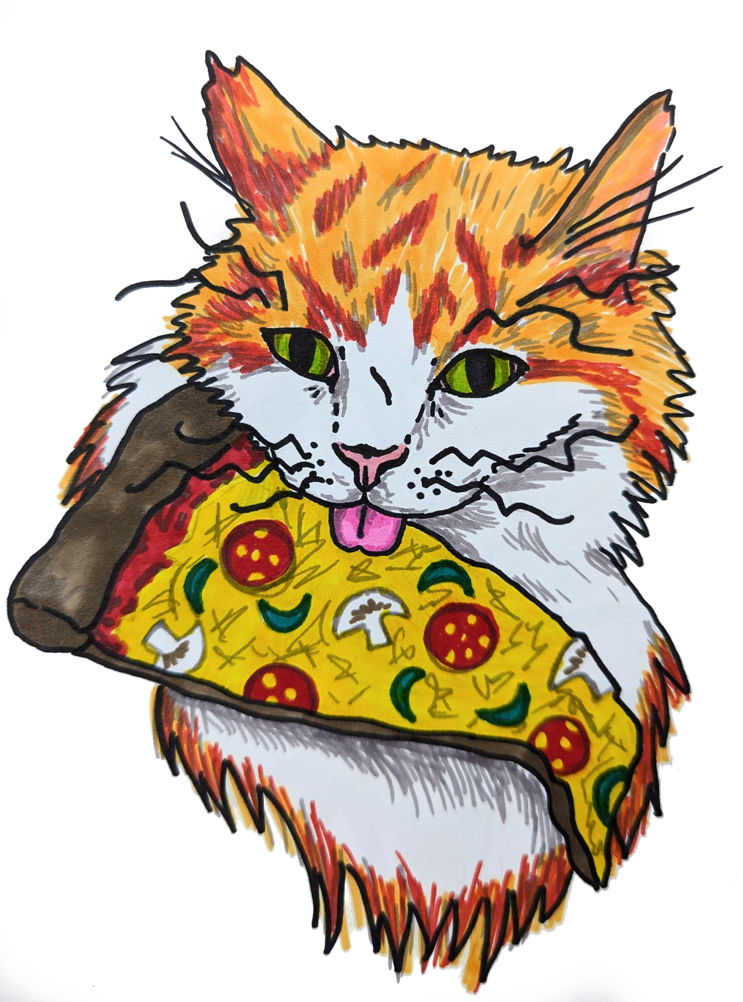 Purrcival Pizza Eater