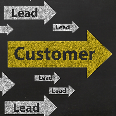 customers and lead arrows