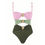 Thumbnail: Hollow Mid Section One Piece Swimsuit With Cover Up Sexy Swimwear WomenSwim