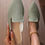 Thumbnail: Women's Spring/Autumn  Style Pointed Toe Light Blue Bowknot Vertical Striped De