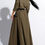 Thumbnail: Safari Dress for Women 2025 Retro Turn-down Collar Cold Shoulder Half Sleeve Zi
