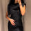 Thumbnail: Sexy Sequin Black Dress For Women Fashion Slim Fly Sleeve O-neck Mini Dresses F