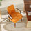 Thumbnail: Nordic Light Luxury Solid Wood Dining Chairs Armchair Modern Rattan Dining Chai