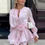 Thumbnail: Elegant Ruffle Mini Dress Women Flared Sleeve 3D Rose Lace Up Female Dresses 20