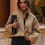 Thumbnail: Women Fashion Coat Trend Gold Sequin Decoration Loose Short Jacket Woman Versat