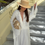 Thumbnail: Women White Loose Guaze Long Dresses Fashion V Neck Ruffle Edge Pleated Hem Max