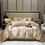 Thumbnail: Blend Mulberry Silk 4 Pieces Bedding Set, 1PC Duvet Cover, 1PC Bed Sheet, 2PCS 