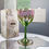 Thumbnail: Austrian Vintage Hand Painted Champagne Wine Glasses Cup Crystal Glass Red Wine
