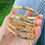 Thumbnail: Turquoise Pave Zirconia Bracelet, Gold Jewelry Color, Fashion Design, Beautiful