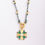 Thumbnail: Heavenly Star Blue Green Evil Eye Long Knot Beaded Necklace, Boho Nature Cotton