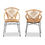 Thumbnail: Modern Bohemian Natural Wicker Rattan  Brown and Black Metal Chairs
