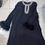 Thumbnail: Women's Solid Feather Diamond Spliced Dresses Round Neck Long Sleeve Ele