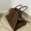 Thumbnail: Luxury Designer Women Cow Suede Leather Totes Large Capacity Office Ladies