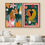 Thumbnail: DustinWay Framed Canvas Print Wall Art Set Cheetah Cats Floral Animal Modern Bo