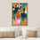 Thumbnail: DustinWay Framed Canvas Print Wall Art Set Cheetah Cats Floral Animal Modern Bo