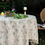 Thumbnail: Floral Embroidered Tassel Tablecloths，French Rectangular Stripe Vintage Country