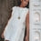Thumbnail: Open Sides Dress • White Summer Dress • Frayed  Mini Beach Dress • Birthday Tas