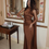 Thumbnail: Elegant Women's Ribbon Long Satin Party Dress Halter Backless Sleeveless Female