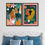 Thumbnail: DustinWay Framed Canvas Print Wall Art Set Cheetah Cats Floral Animal Modern Bo