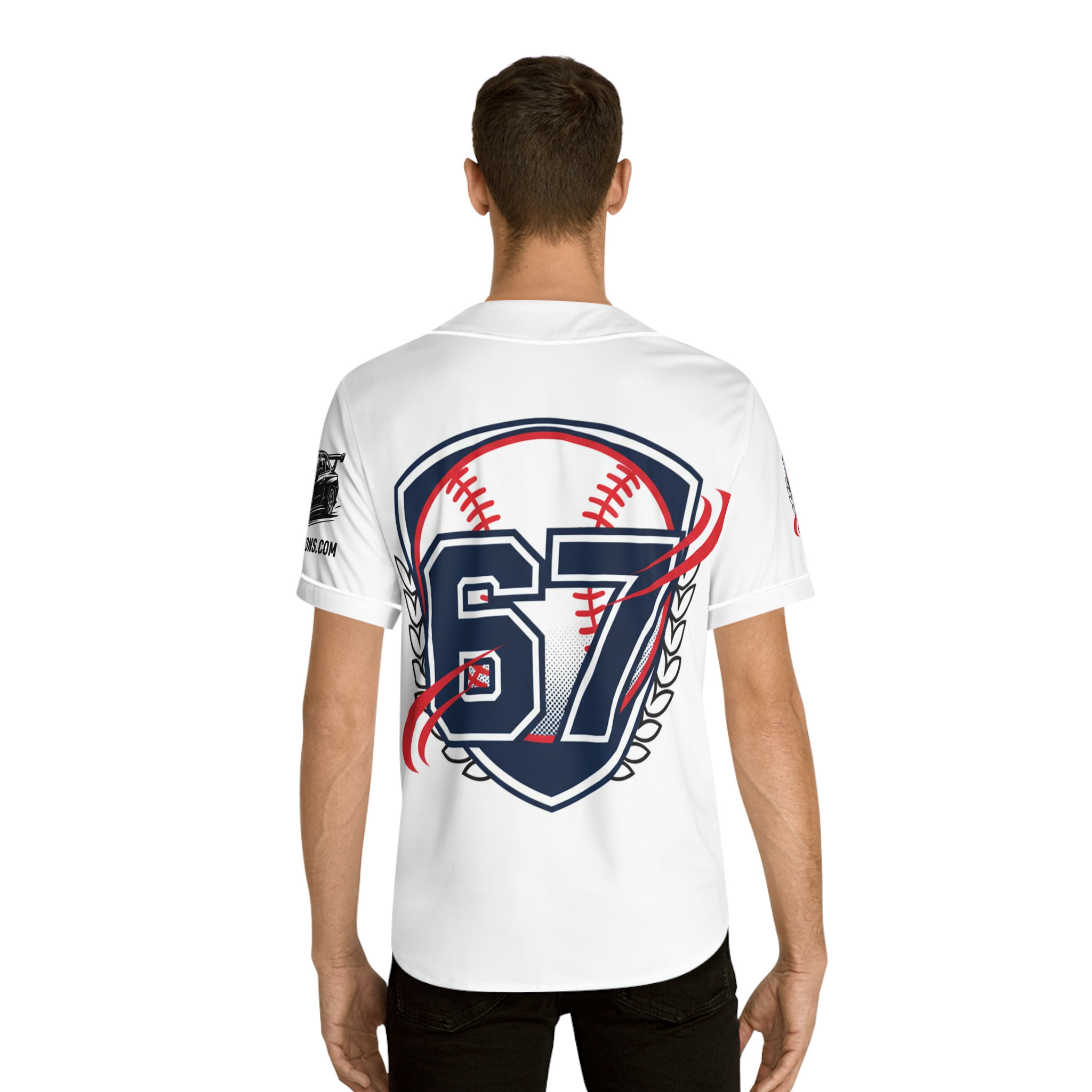 67 Meme Baseball Jersey — Funny Button-Up Baseball Shirt