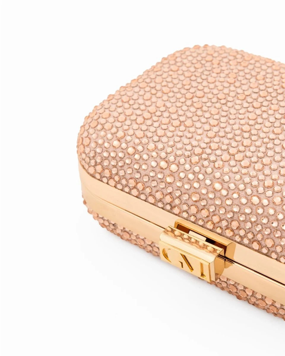 Thumbnail: Crystal-Embellished Crepe Clutch